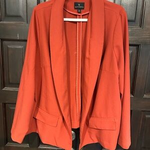 Worthington 2X rust colored open blazer